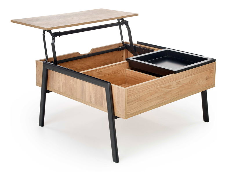 Stolić za kavu Pasquale (hrast wotan + crna)