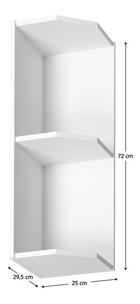 Horný kuchynský regál G25P Provense (biela + sosna andersen)