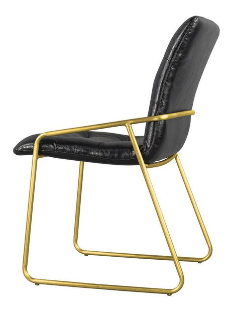 Scaun sufragerie Ranch (negru + auriu)