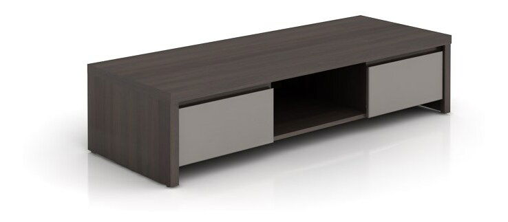 TV stolík BRW Kaspian RTV2S (wenge + vysoký lesk sivý)