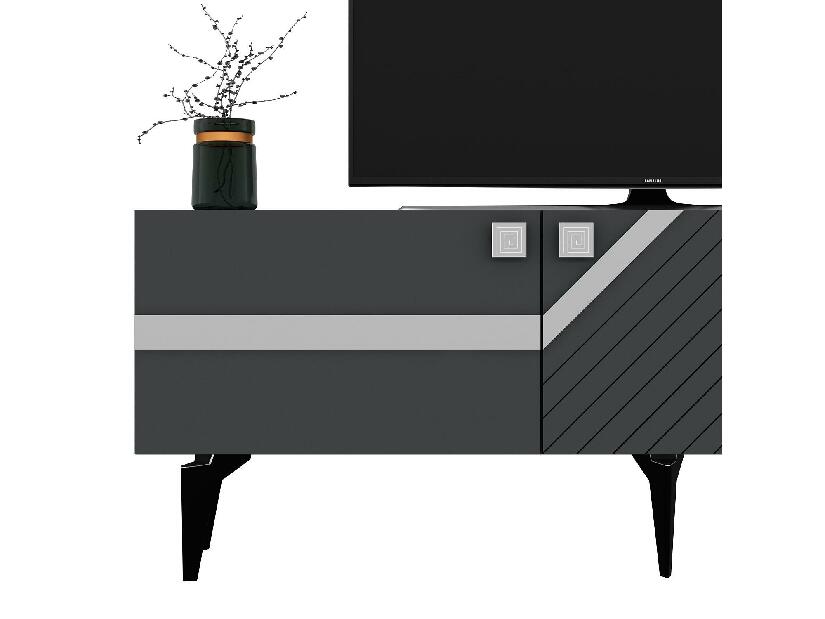 TV asztal/szekrény Tabivo (antracit + ezüst) 
