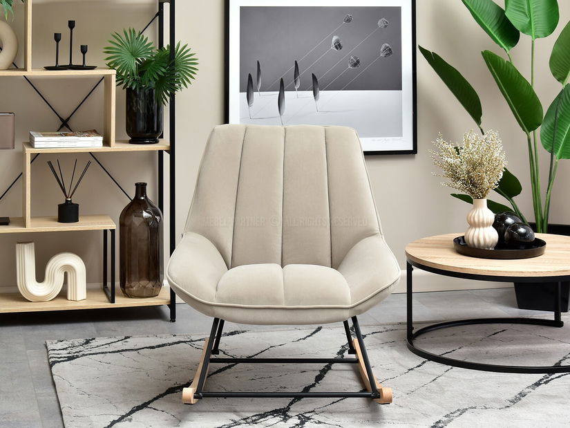 Fotel Bertie (bézs + fekete bükk)