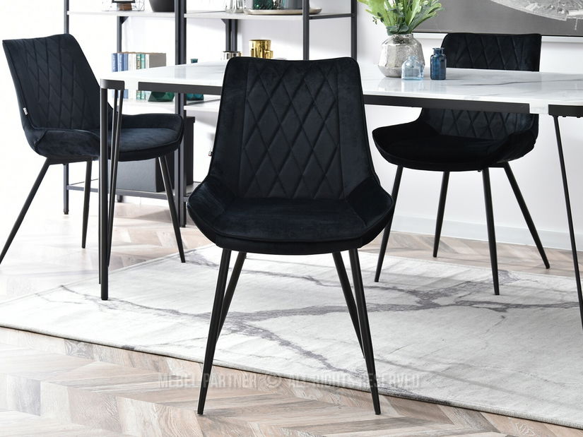 Stolica Aron (crna + krom)