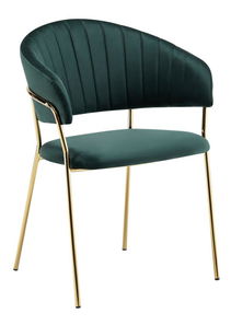 Étkezőszék Dasmona 1 (sötétzöld + króm arany)