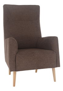 Fotelja za opuštanje Saif (smeđa + bukva)