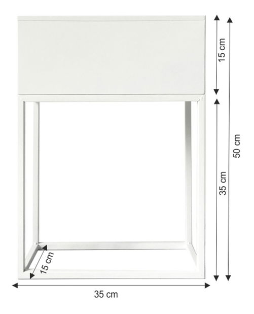 Kovový kvetináč Indrazia typ 2 (biela)