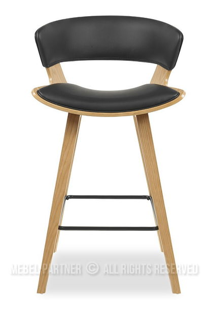 Scaun bar CH70 (negru + stejar)