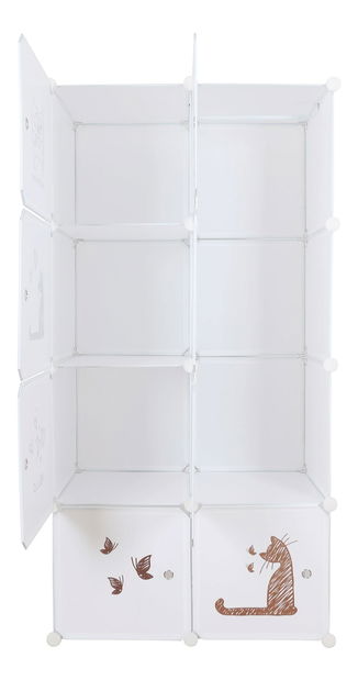 Pat modular pentru copii Atlanta (alb + maro) *vânzare stoc