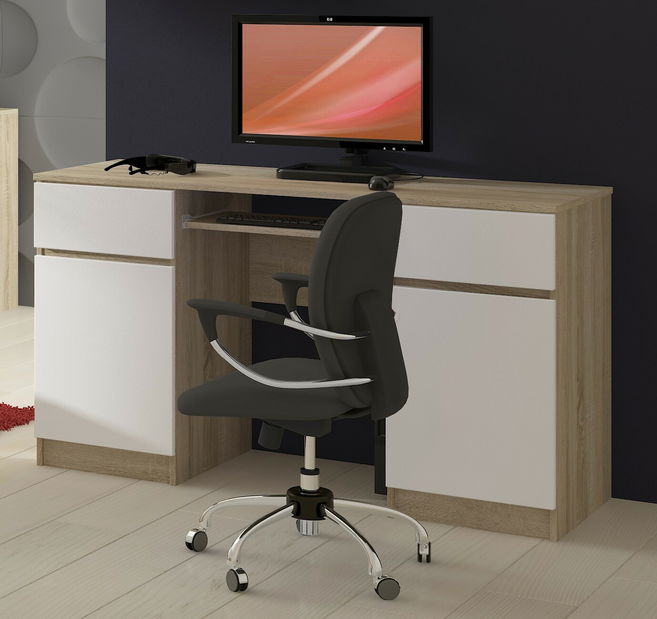 PC stolík Bahadur (dub sonoma + biela)