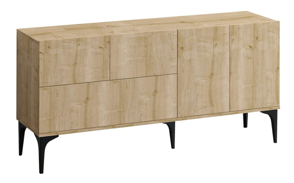 Dulap Aliex 13 (stejar + negru)