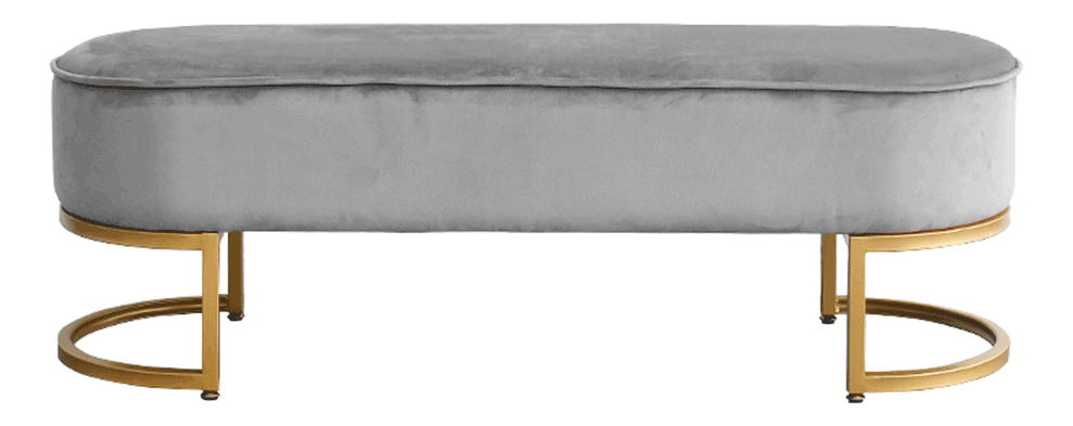 Bancă de design Morila (gri + auriu)