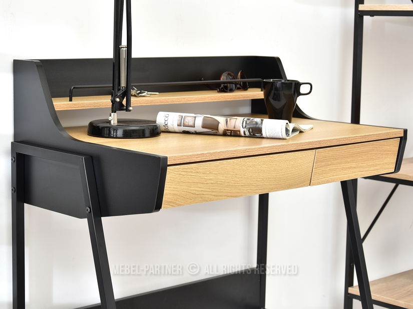 PC stolík Borge (dub + čierna)