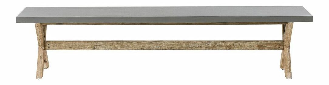 Set pentru grădină OLIBIA (gri) (cu băncuțe) (pentru 8 persoane)