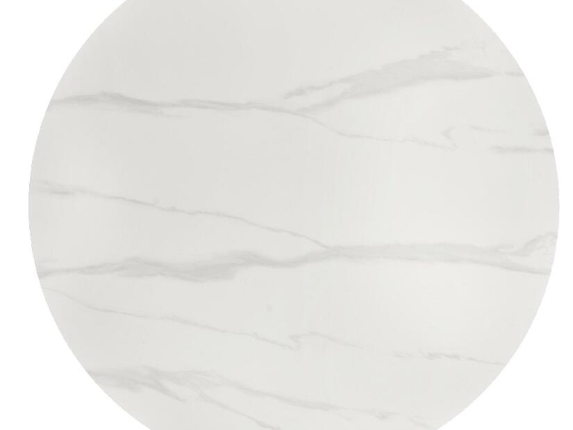Masă de sufragerie Edgaro 2 (marmură albă + negru) (pentru 4 persoane)