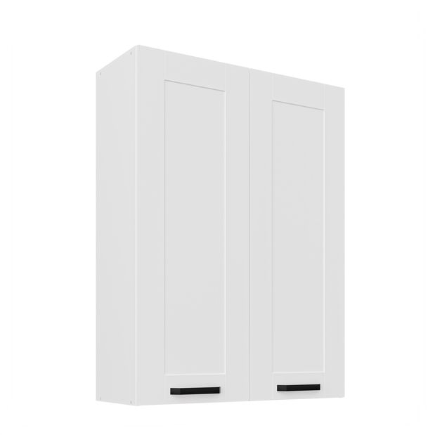 Dulap superior de bucătărie Lucid 80 G-108 2F (Cadru: alb + front: mdf alb)