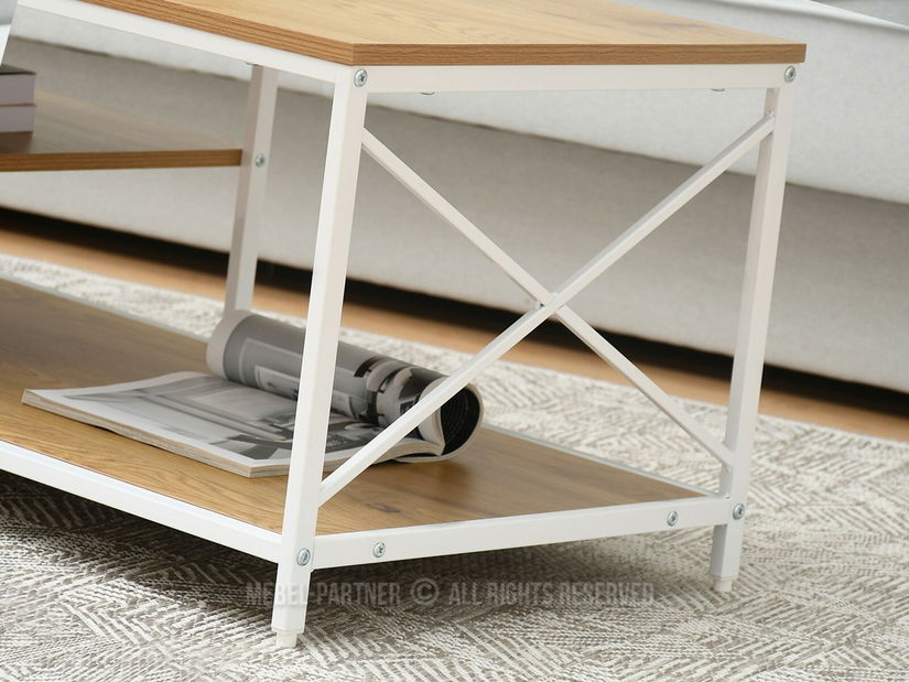 Măsuță de cafea Jukky Stol (stejar + alb)