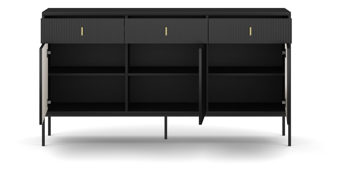 Komoda Magara 3D3S (čierna)