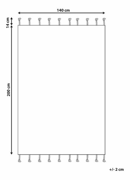 Covor 140 x 200 cm Khou (alb)