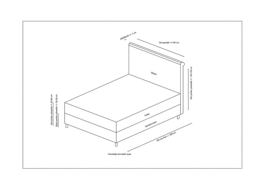 Boxspring posteľ 120 cm Sotima (antracit)