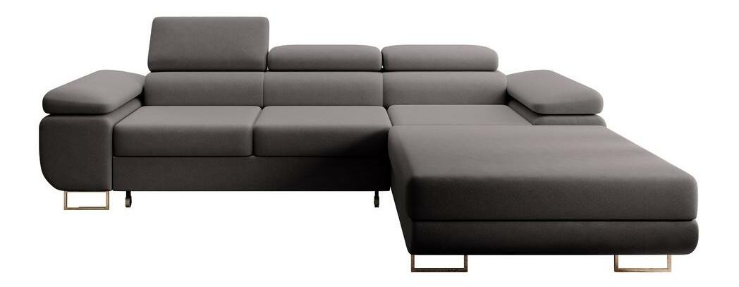 Colțar Grande (D) (gri negru + crom)