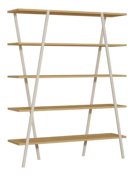 Regál Doloress (dub zafírový + biela)