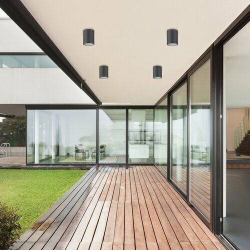 Vanjska stropna svjetiljka Zombor (opalno staklo + antracit)