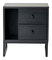Éjjeliszekrény Glimarolla (sötét fa + fekete)