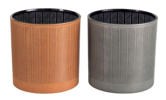 Svietnik Jolipa Na čajovú sviečku Monde Sauvage (15x15x15cm) (Sivá + Hnedá) (2ks)