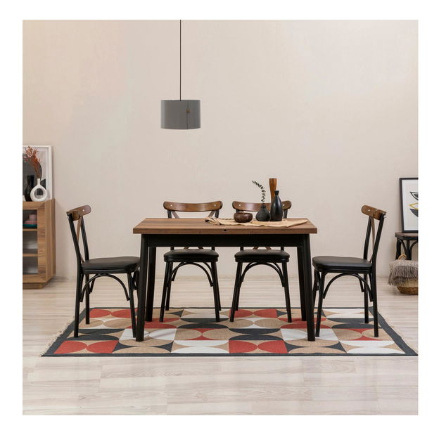 Étkező szett Duvasa 9 (fekete) (4 személy számára)