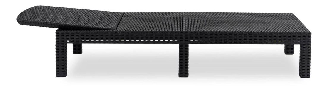 Záhradné lehátko Logro (čierna) 