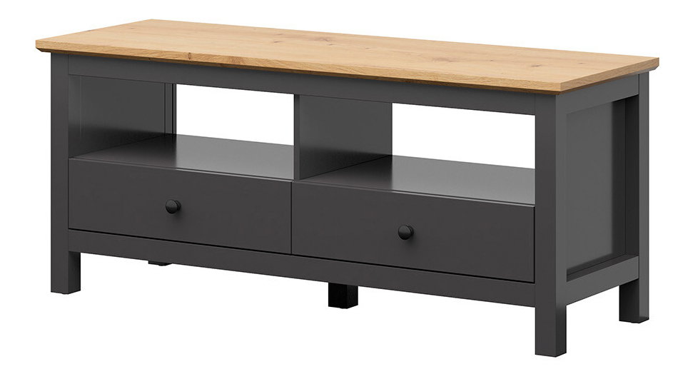 TV stolík/skrinka BRW Hesen RTV2S/6/14 (grafit + dub artisan)
