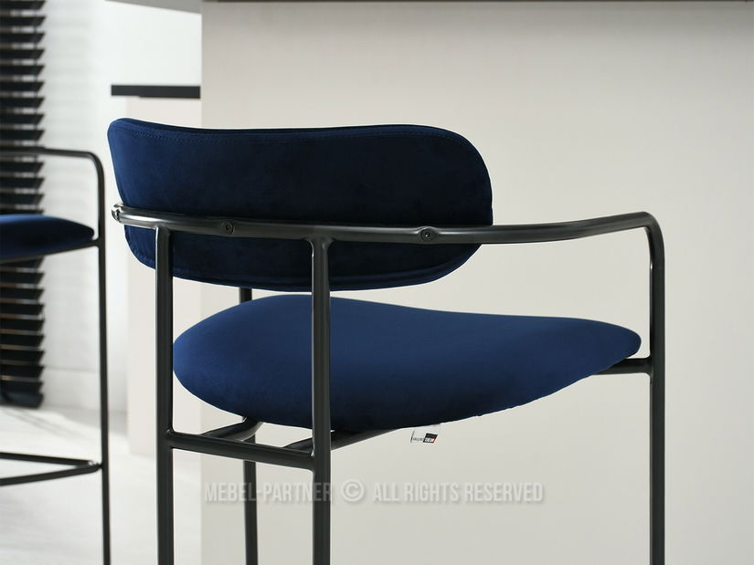 Stolička Viola (námorícka modrá + čierna)