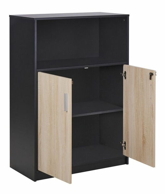 Dulap Zirkone (lemn deschis + Negru) 