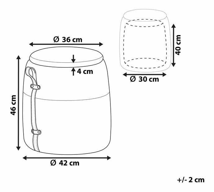 Taburete RUBBE (galben) (sp. depozitare)