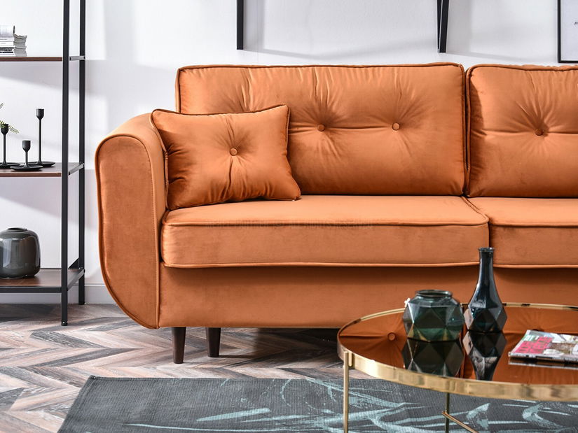 Canapea două locuri Bacteria (cupru + nuc)