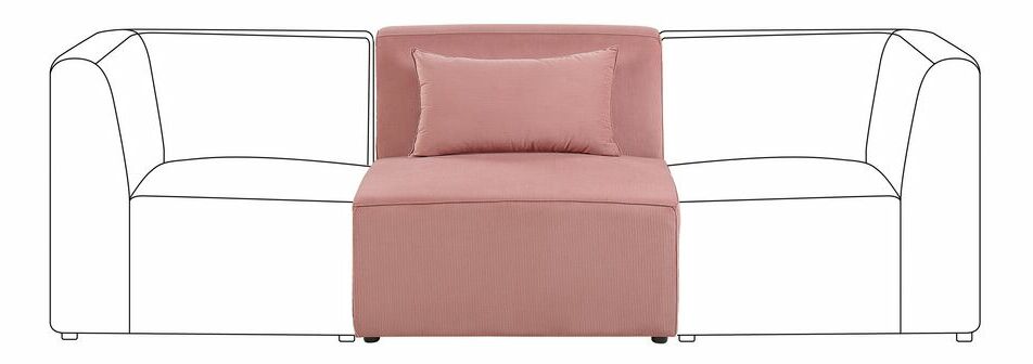 Modul rohovej sedačky LEMMIS (ružová)