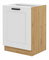 Dolná kuchynská skrinka Lucid 60 D 1F BB (dub artisan + biela)