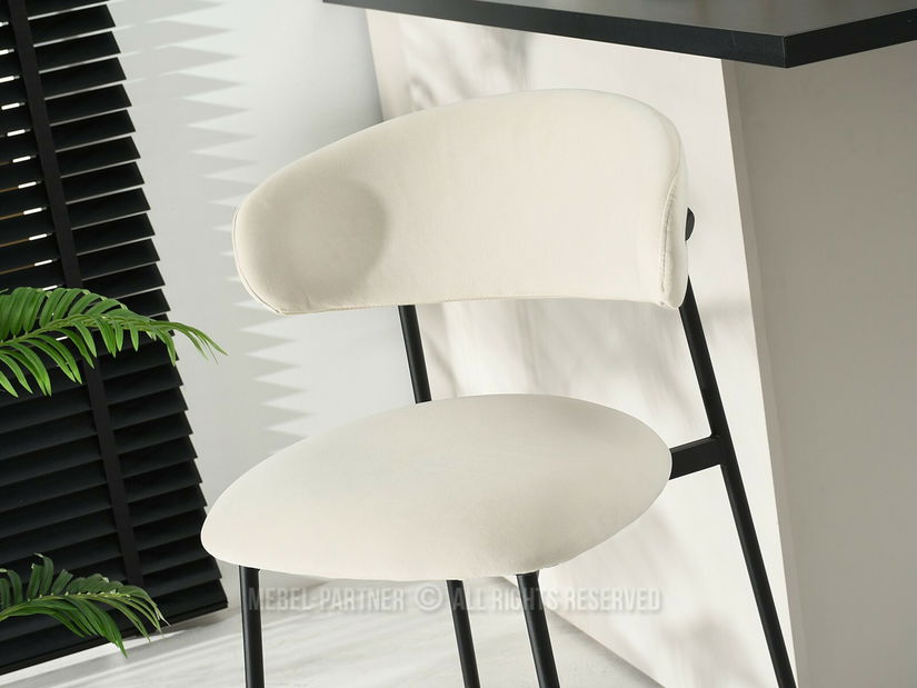 Scaun bar Inezenente (crem + negru)