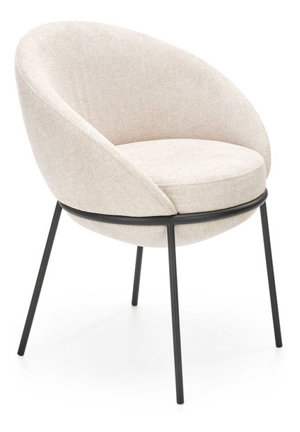 Scaun de sufragerie Kym (bej + negru)