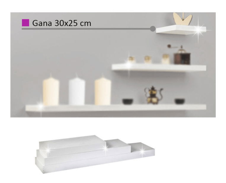 Polc Rala fényes fehér 30 cm