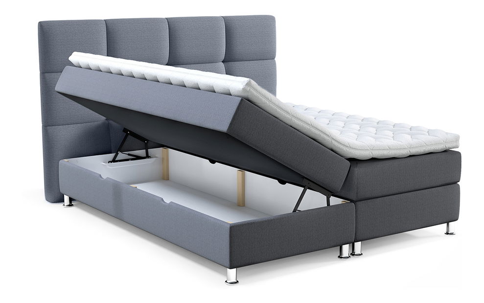 Kontinentálna posteľ 180 cm Andromeda (tmavosivá) *bazár