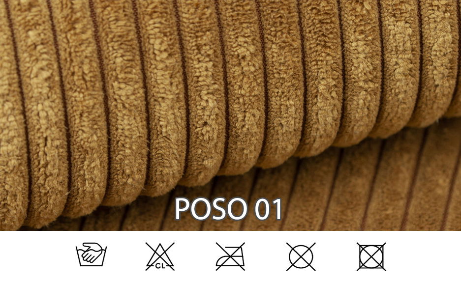 Rohová sedacia súprava Goofy (P) (horčicová)