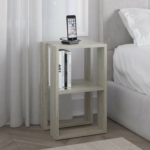 Éjjeliszekrény Lonkly (travertin)