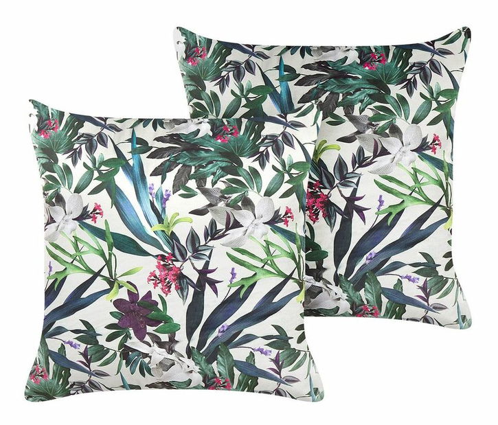 Sada 2 ozdobných vankúšov 45 x 45 cm Gaster (zelená)