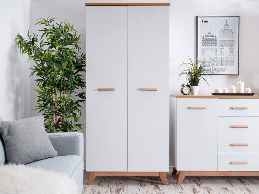 Ormar za garderobu Balones BG01 (bijela + hrast)