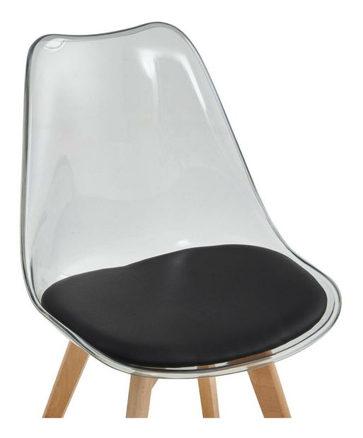 Scaun sufragerie Bralla 2 (transparent + fag + negru) 