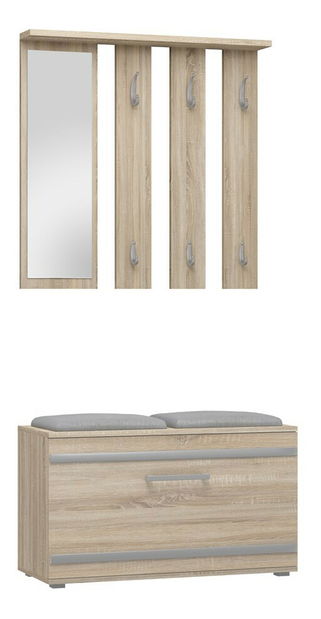 Predsieňová zostava Oasis 1 (dub sonoma) (so zrkadlom)