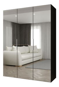 Dulap de haine 150 cm Mirabella 3 (Negru + Cașmir)