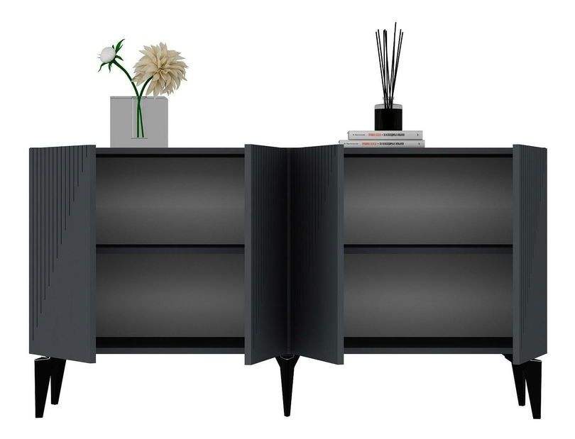 Skrinka Tomune 2 (antracit + orech) 