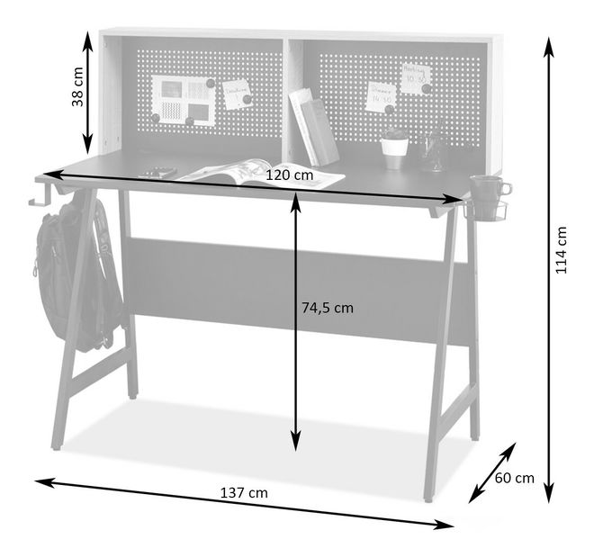 Masă PC Aviano (alb)